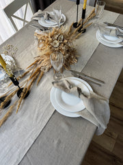 Set de masă din in stonewashed Melange
