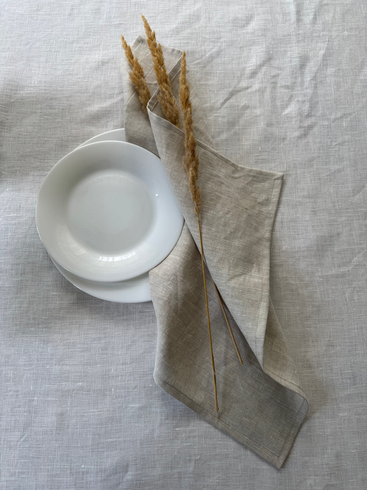 Șervet de masă din in — Natural