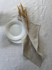 Șervet de masă din in — Natural